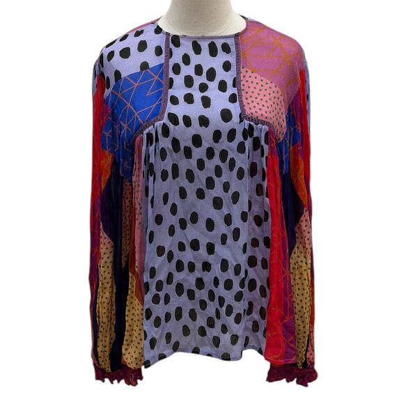 Anthropologie B|^nk London Miranda Peasant Blouse - Picture 2 of 7